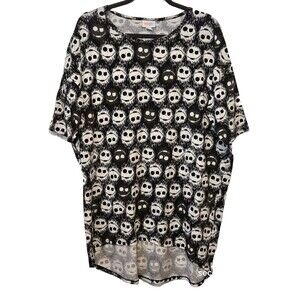 LuLaRoe Irma Top Lg Jack Skellington High Low Tunic Nightmare Before Christmas